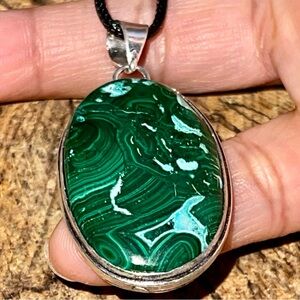 Green Malachite Pendant 2”